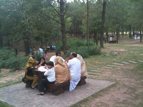 A Sunday picnic in Pakistan.